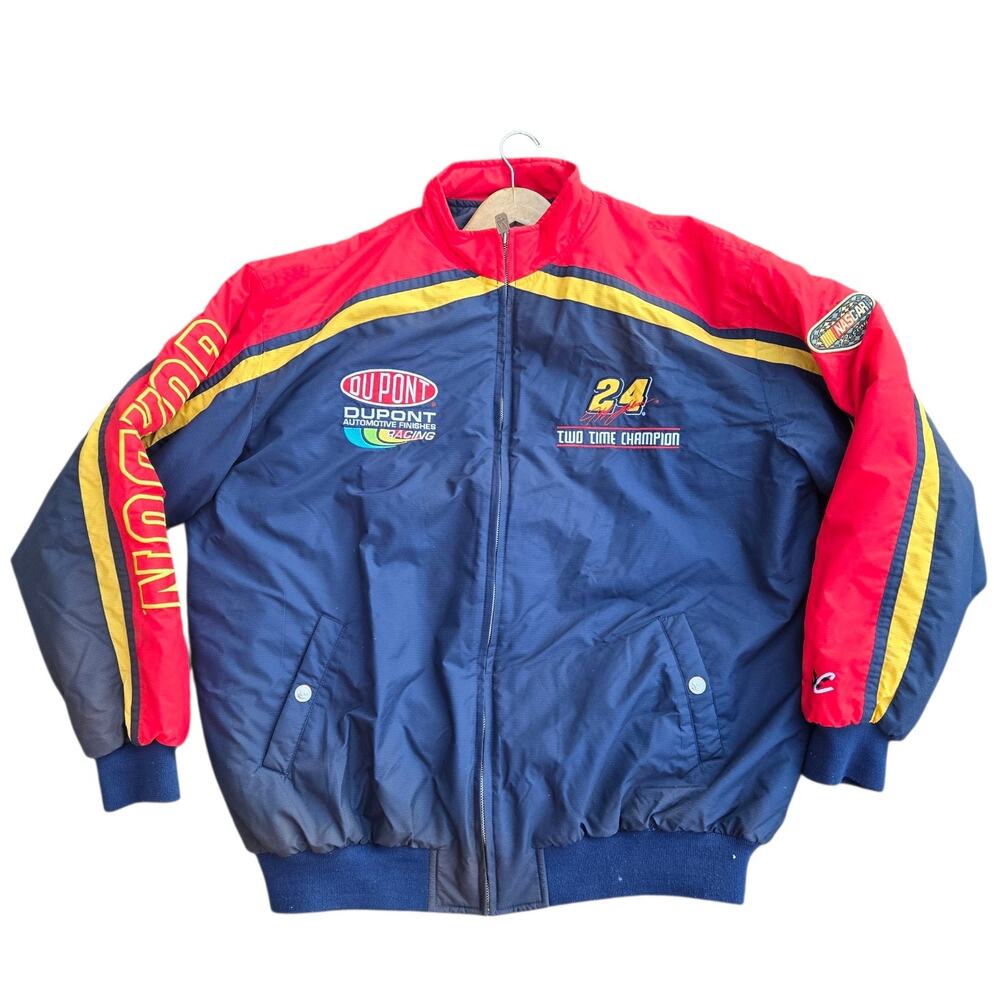 Vintage NASCAR Jacket Mens XL Jeff Gordon‎ 24 Chase Authentics Dupont. Read!